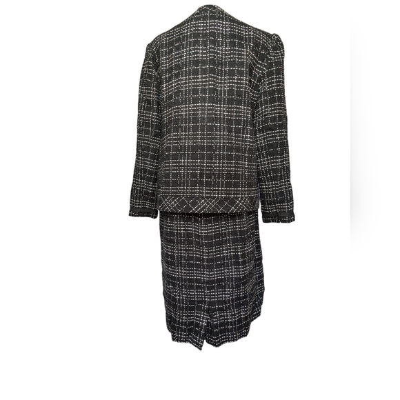 Karen Scott Tweed Black Sport Blazer Jacket Sz Women's 10 Acrylic Metallic Lined - Picture 3 of 15